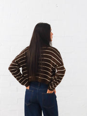 Fran Knit - Chocolate Stripe