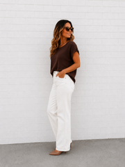 Mariah Knit Top - Chocolate
