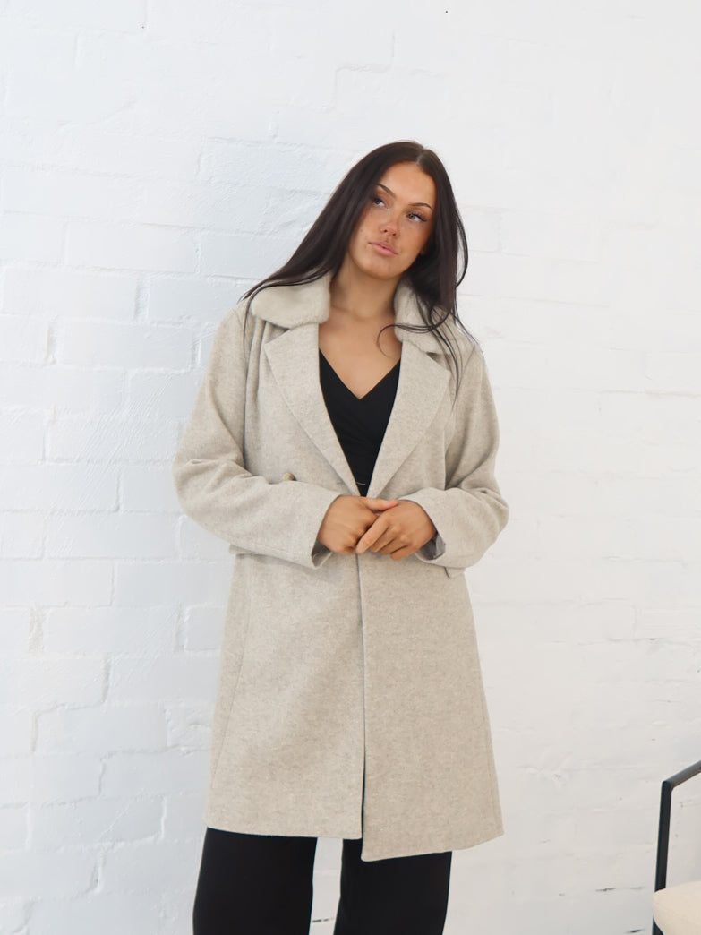 Madrid Coat- Taupe