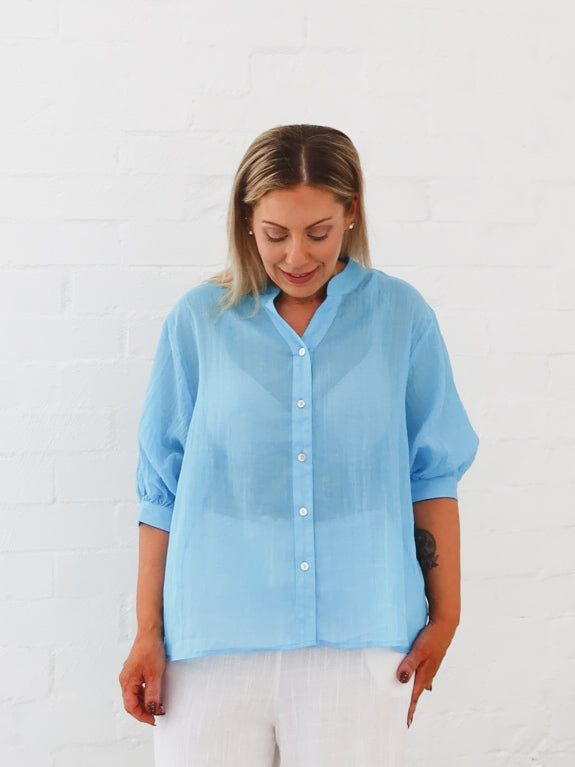Mimi Blouse - Cool Water