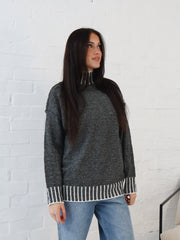 Felicity Knit - Black Fleck