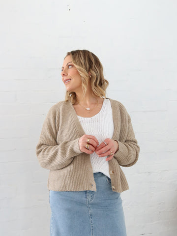 Dane Cardigan- Taupe
