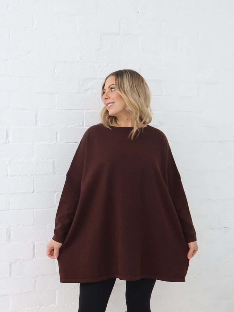 Avery Knit -Chocolate