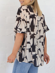 Mimi Blouse - Multi Beige