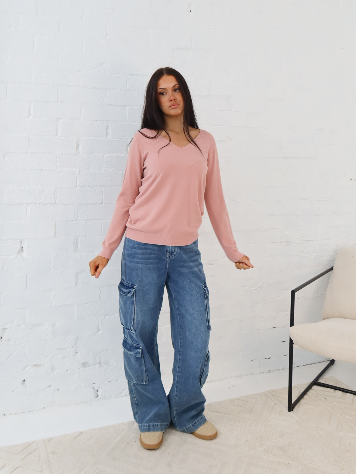 Karla Knit Top- Dusty Pink