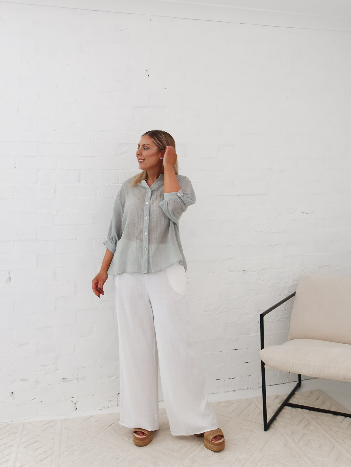 Mimi Blouse - Silver