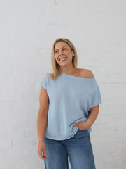 Mariah Knit Top - Blue