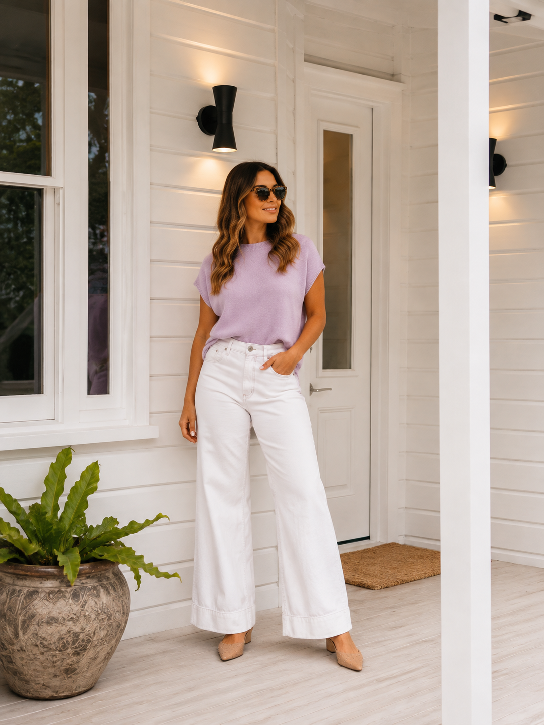 Mariah Knit Top - Lilac