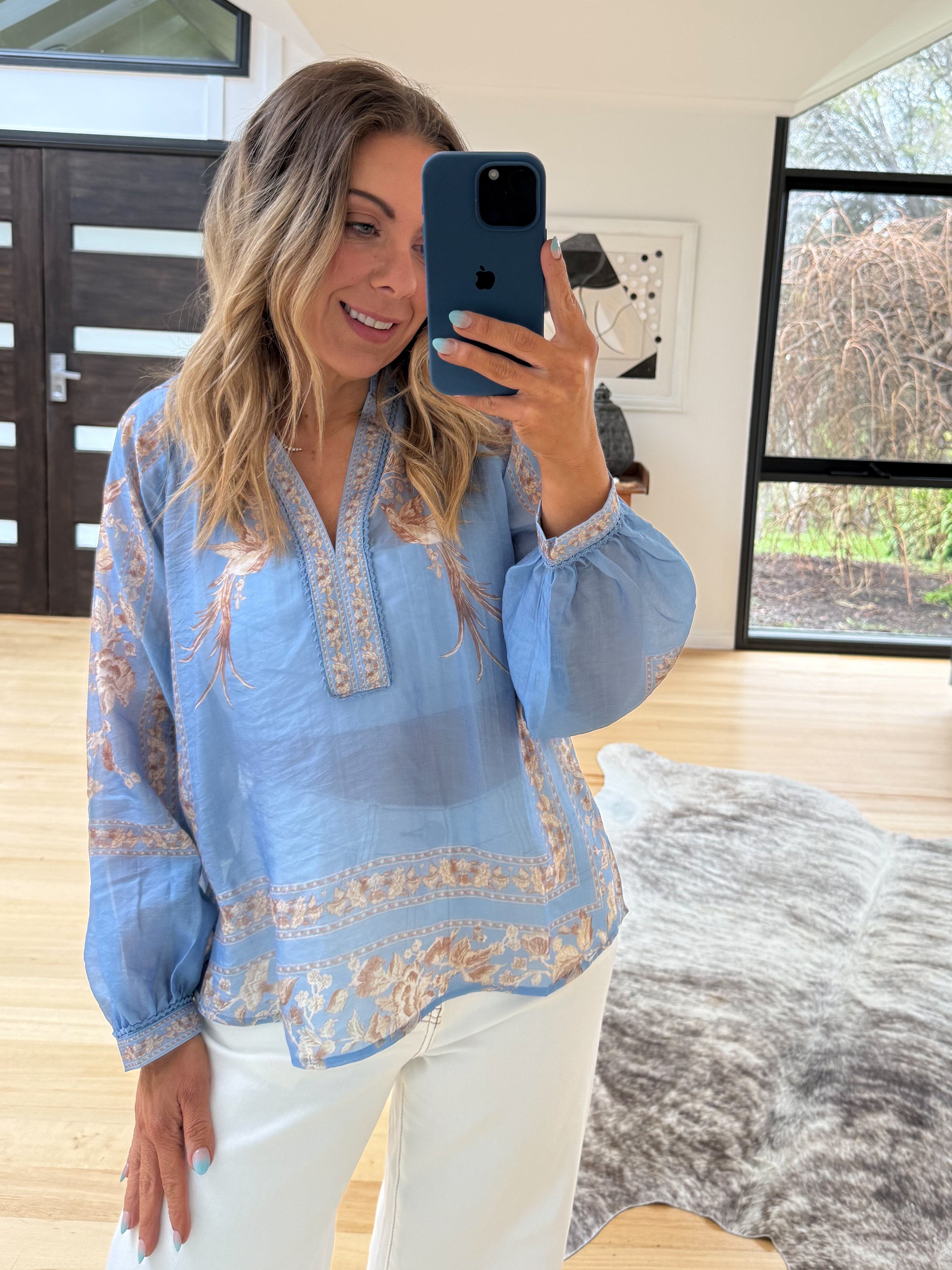 Rosalie Blouse- Blue