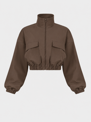 Shasha Bomber Jacket- Coffee