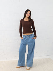 Selma Knit Top - Chocolate