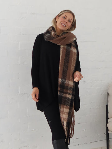 London Scarf - Chocolate