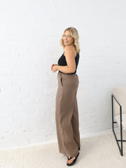 Andie Linen Pants - Mocha