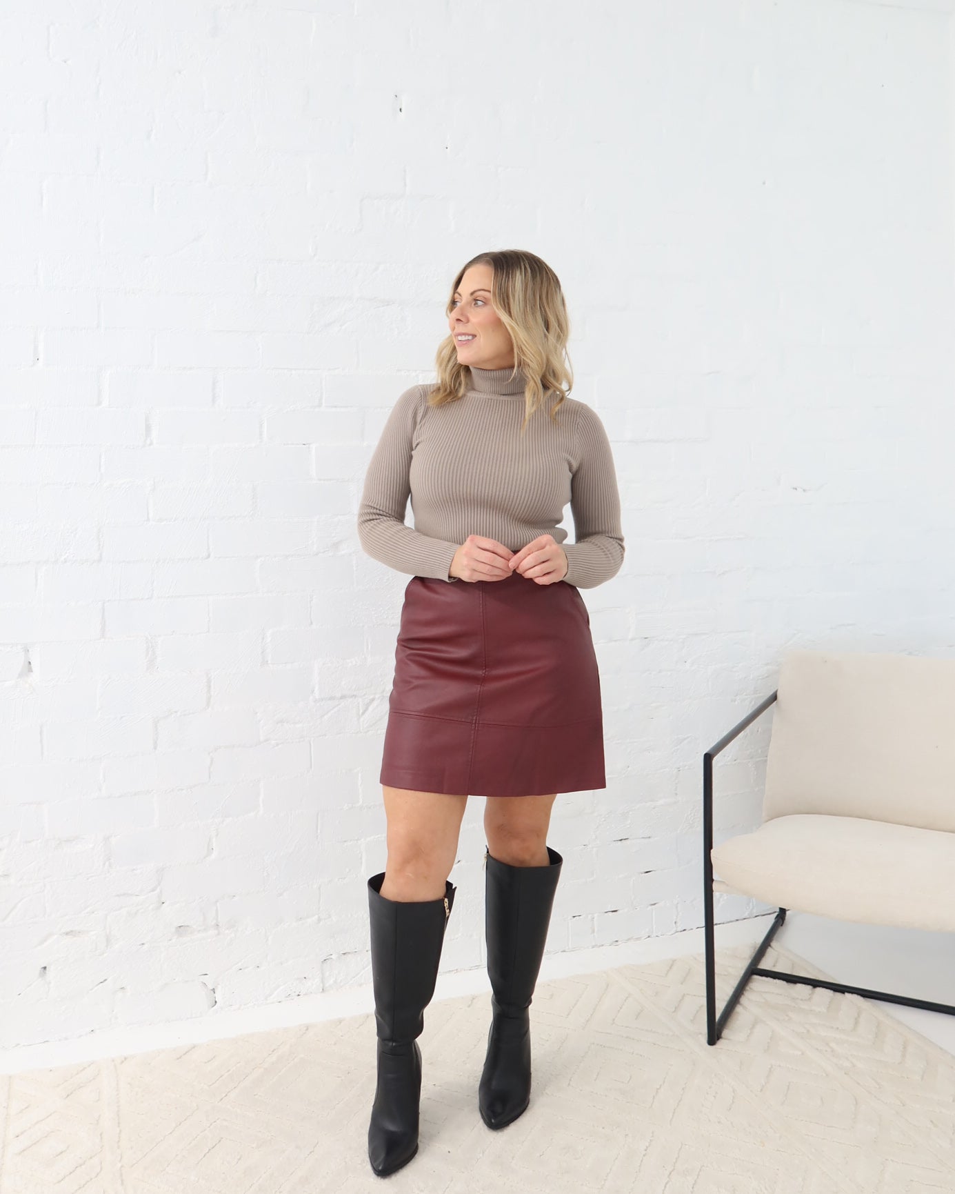 Yasmine Skirt - Burgundy