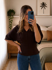 Henley Top- Chocolate