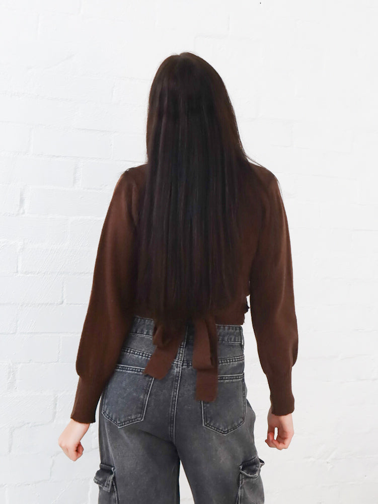 Dixie Wrap Top- Chocolate