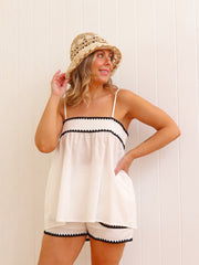 Lily Top - White/Black