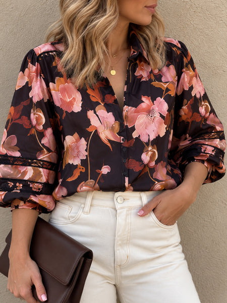 Eden Shirt- Black Floral
