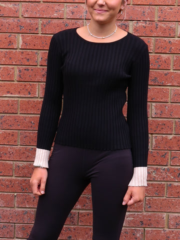 Deandra Knit Top - Black