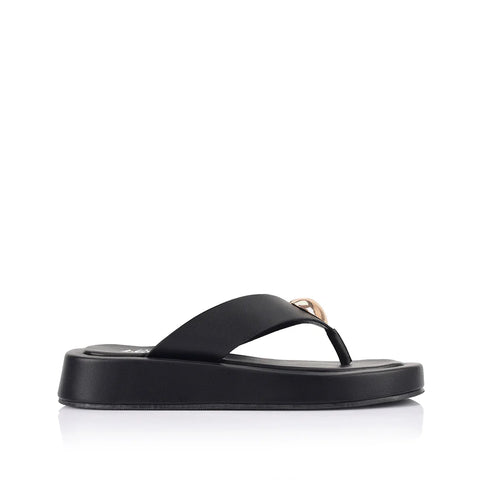 Bosley Platform Thongs - Black