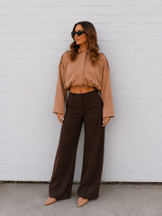 Fletcher Pintuck Pant- Chocolate
