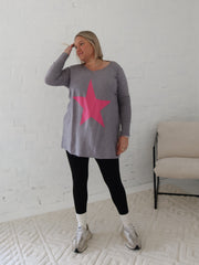 Maeve Star Knit - Grey