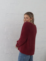 Vixen Cardigan - Burgundy