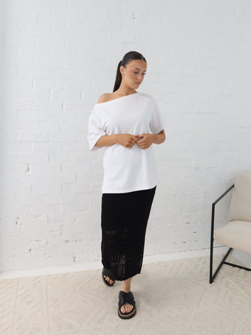 Radiance Crochet Skirt - Black