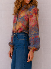 Bloom Shirt- Pink/Green/Indigo
