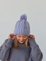 Jolie Beanie - Steel Blue/Grey