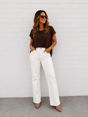 Mariah Knit Top - Chocolate