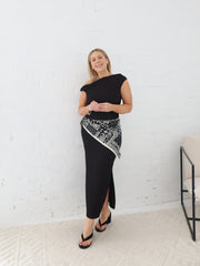 Blythe Scarf- Multi Black