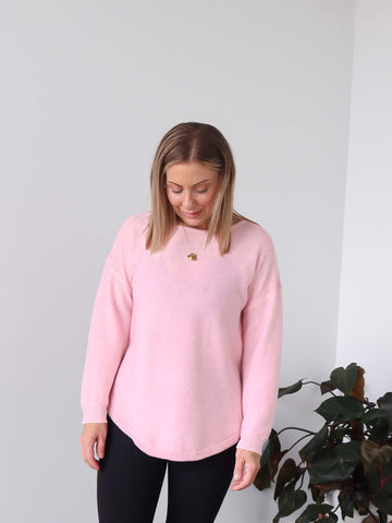 Saxon Knit - Petal Pink
