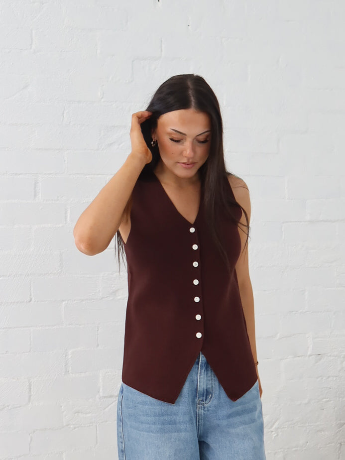 Parker Vest - Chocolate
