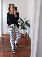 Heidi Pants - White and Black