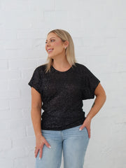 Violet Sequin Top