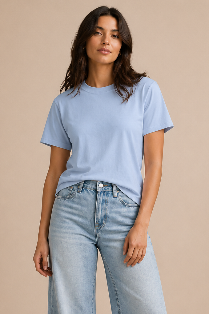 Hallie Tee- Powder Blue