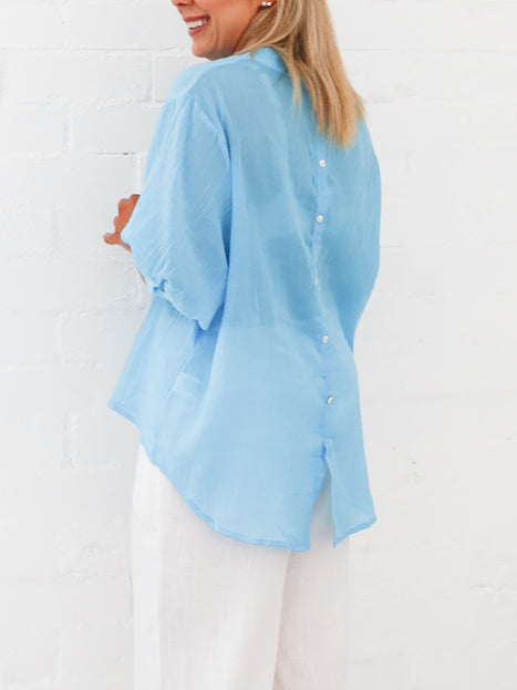 Mimi Blouse - Cool Water