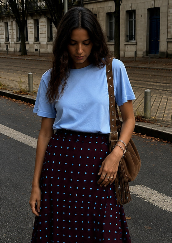 Hallie Tee- Powder Blue