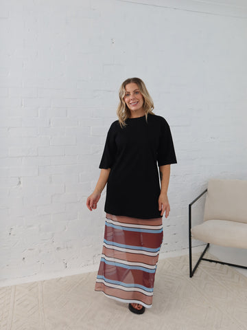 Stevie Skirt- Rosewood/Taupe