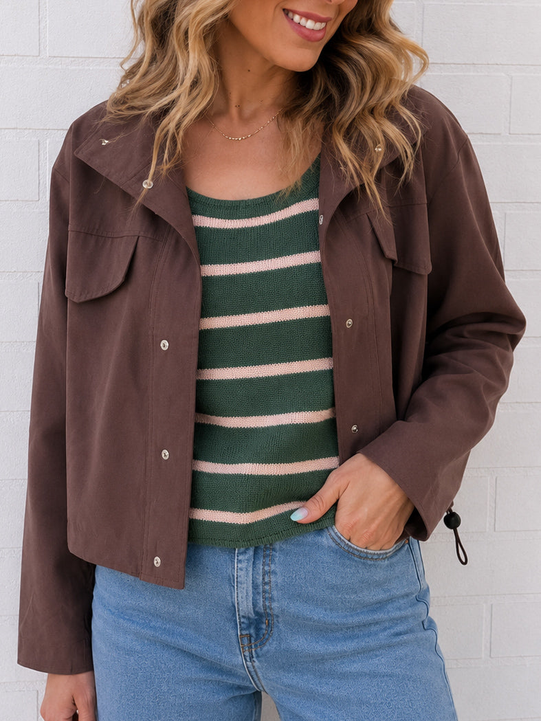 Maxine Knit Top- Green