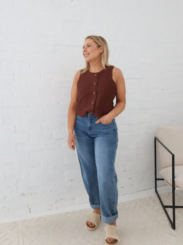 Atlas Barrel Jeans- Dark