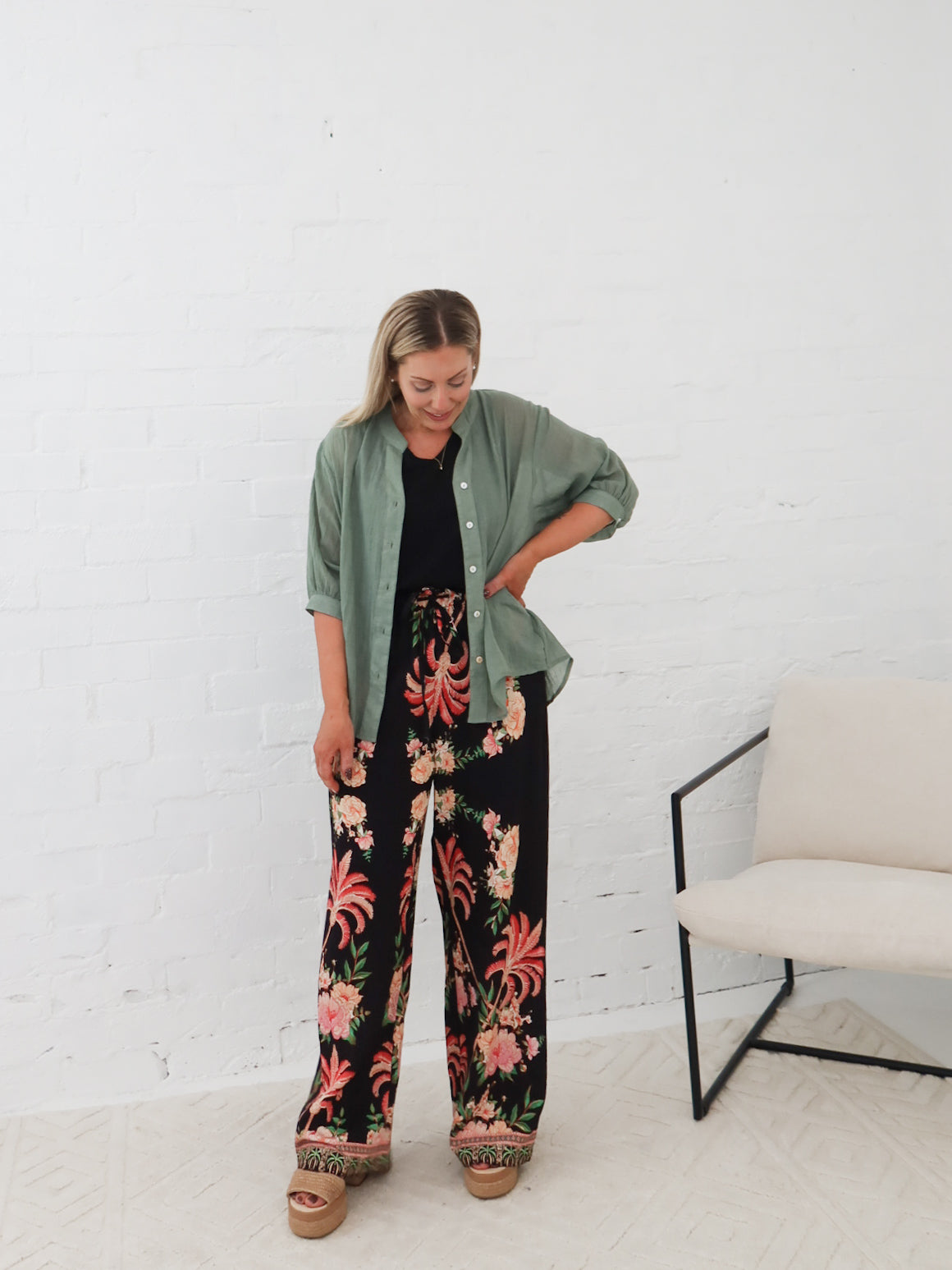 Mimi Blouse - Sage Green