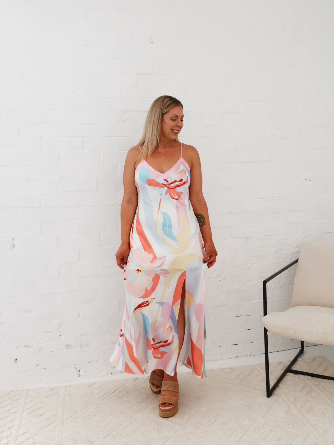 Lulu Dress- Blue/Pink