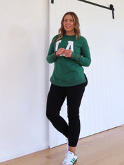 Lucy Crew Sweater - LA Green