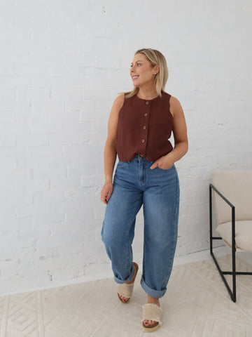 Atlas Barrel Jeans- Dark