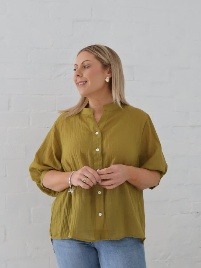 Mimi Blouse - Chartreuse