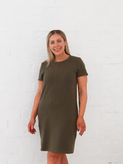 Ultimate School Run Dress- Khaki