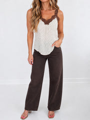 Dottie Top- Ivory/Choclate