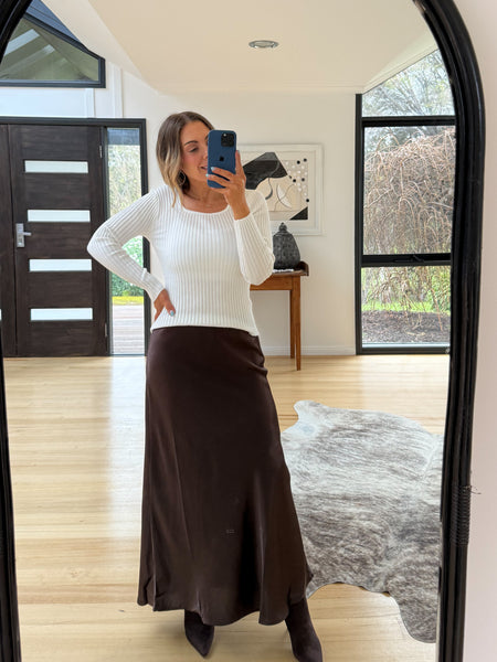 Kristen Skirt- Chocolate